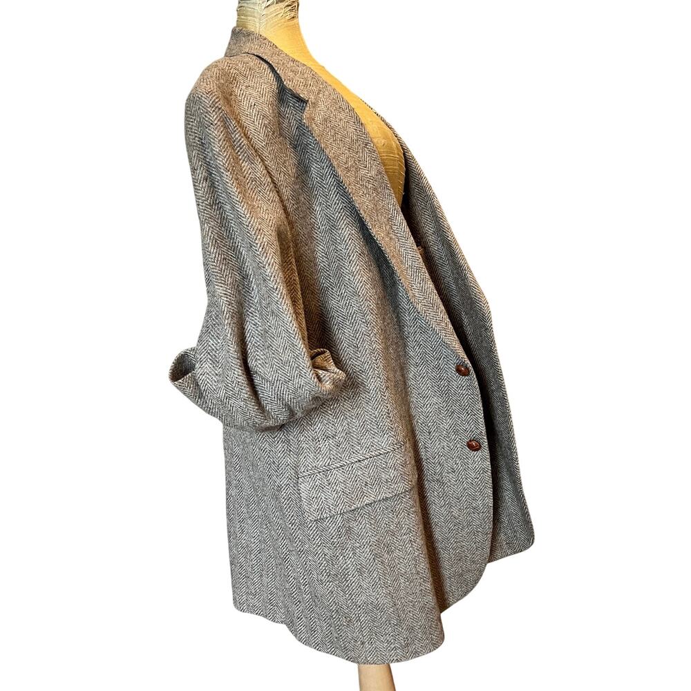 Vintage Wool Blazer Mens 44R Brown Earthy Minimalist 2 Button Heritage - Picture 4 of 11